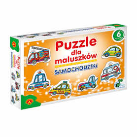 Alexander Puzzle dla Dzieci Samochodziki 6 Wzorów