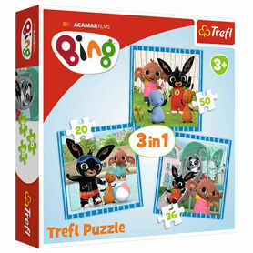 Trefl 34851 Puzzle 3w1 Bing Zabawy z Przyjaciółmi
