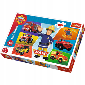 Trefl 16354 Puzzle 100 Pojazdy Strażaka Sama