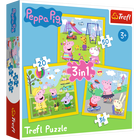 Trefl 34849 Puzzle 3w1 Peppa Ping (1)