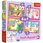 Trefl 34322 Puzzle 4w1 Lamy Na Wakacjach (1)