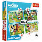 Trefl 34604 Puzzle 4w1 Fajny Dzień Mickiego (1)